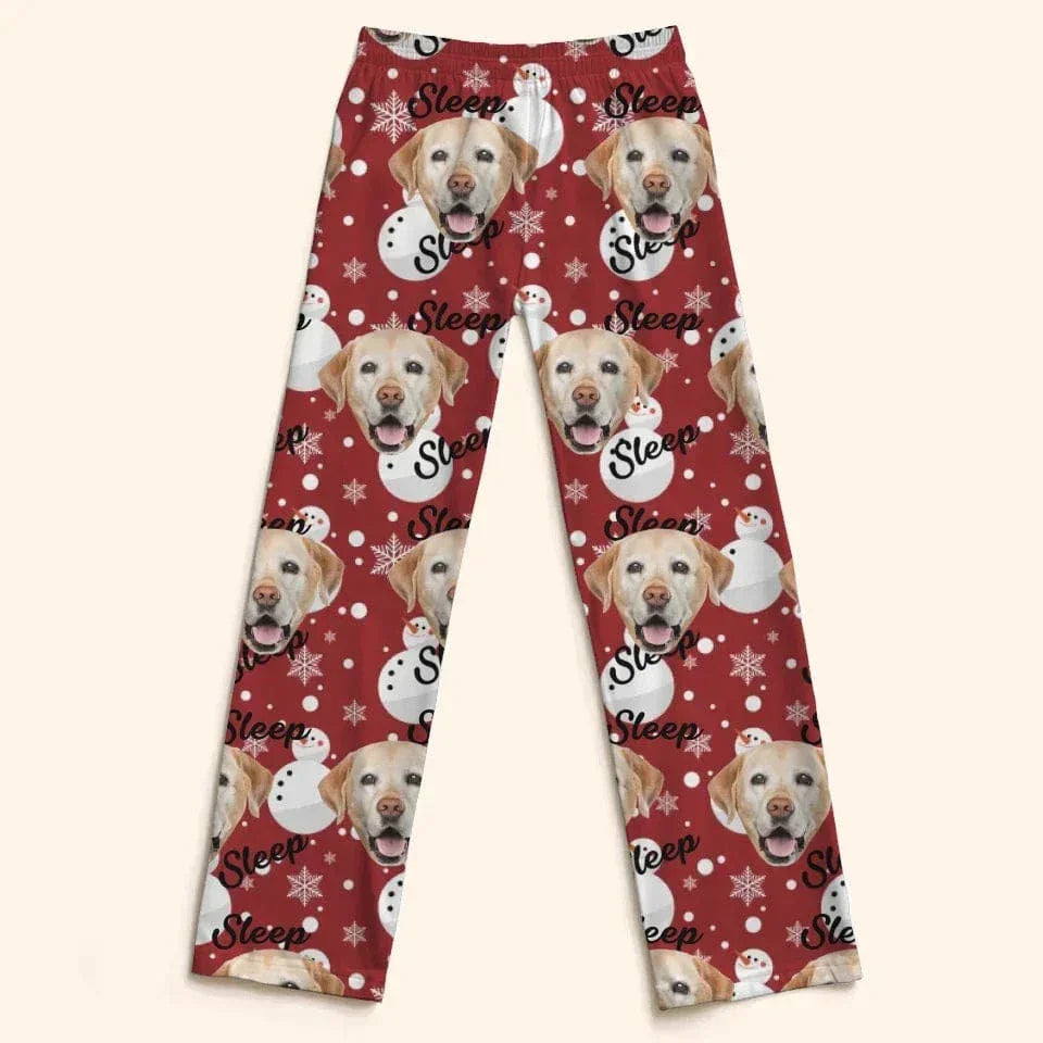 Christmas multi-coloured costumes for custom pet photos - Personalised Pet Photo And Name Pajama Set - A Gift For Pet Lovers,Pet Owners - Joliny