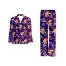 Customized Photo Funny Pajama - Personalized Photo and Family Name Neon Style Pajamas - Fun Gifts For Husband,Wife,Family - Joliny