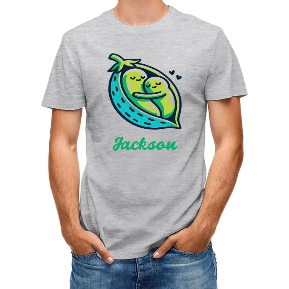 Peas in a Pod Name Customized Shirt Couple Shirt Friendship Shirt Cartoon T Shirt - Joliny