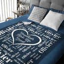 Personalised Grandkid Names Blanket Super Soft Flannel Grandkids Make Life Grand Grandparent Christmas Thanksgiving Day Gift for Grandparent - Joliny