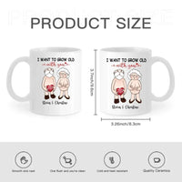 Personalized Accent Mug - I Want To Grow Old With You, Anniversary Gift For Couple - Joliny