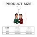 Personalized Acrylic Keychain - Custom Appearances And Names Gift For Couple - Joliny