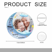 Personalized Acrylic Ornament - Gift For Grandchild Family Love You To The Moon And Back - Joliny
