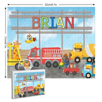 Personalized Animals City Car Jigsaw Puzzle for Toddler Kids 35PCS/70PCS - Joliny