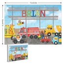 Personalized Animals City Car Jigsaw Puzzle for Toddler Kids 35PCS/70PCS - Joliny