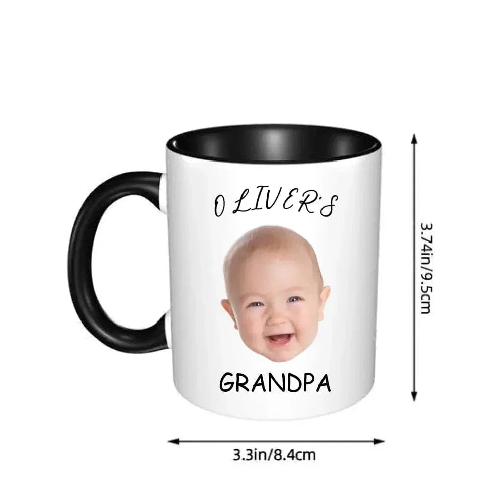 Personalized Baby Face Photo Mug For Mommy Daddy Grandpa Grandma - Joliny