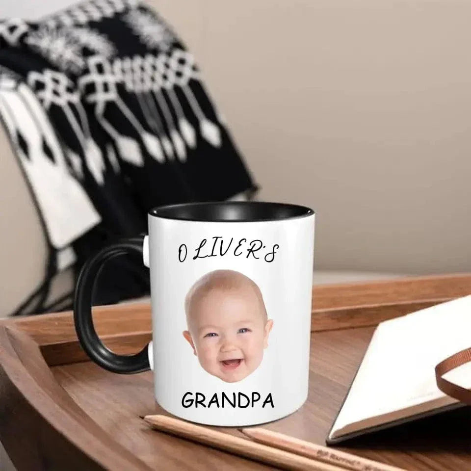 Personalized Baby Face Photo Mug For Mommy Daddy Grandpa Grandma - Joliny