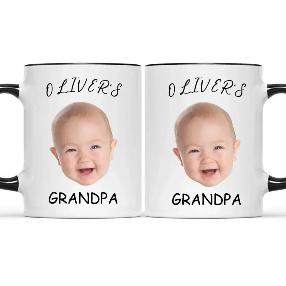 Personalized Baby Face Photo Mug For Mommy Daddy Grandpa Grandma