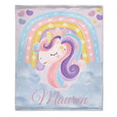 Personalized Baby Name Blanket With Rainbow Unicorn - Gift For Granddaughter - Joliny