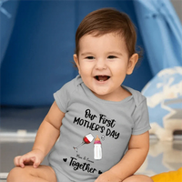 Personalized Baby Onesie/ T-shirt - Mother's Day Gift Idea For Baby/Mom - Our First Mother's Day Together - Joliny