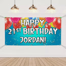 Personalized Balloon Ribbon Birthday Banners - Birthday Decoration Hanging Banner - Joliny