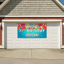 Personalized Balloon Ribbon Birthday Banners - Birthday Decoration Hanging Banner - Joliny