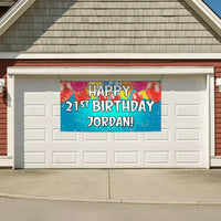 Personalized Balloon Ribbon Birthday Banners - Birthday Decoration Hanging Banner - Joliny
