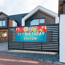 Personalized Balloon Ribbon Birthday Banners - Birthday Decoration Hanging Banner - Joliny