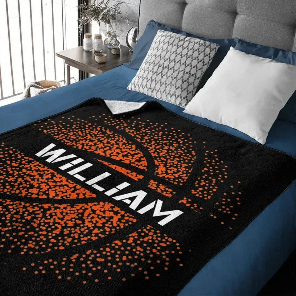 Personalized Basketball Blanket with Name, Good Basketball Gift for Girl And Boy - Joliny
