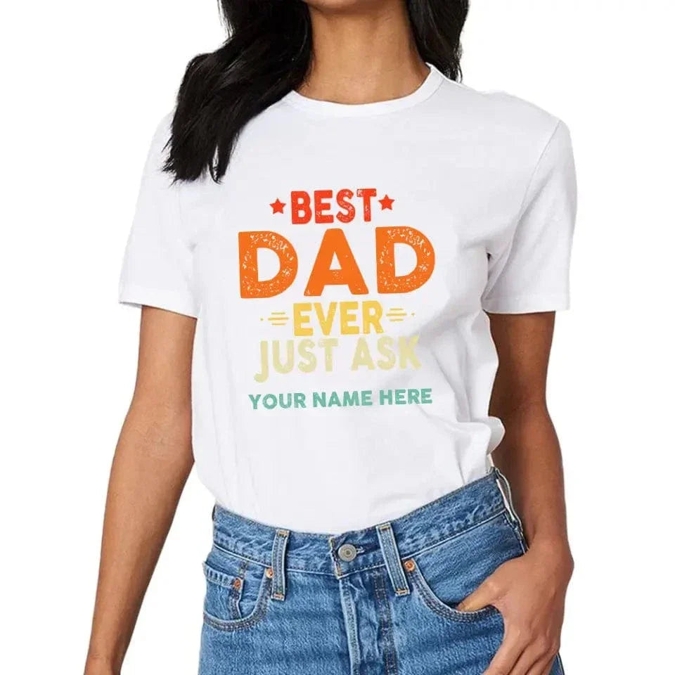 Personalized Best Dad Ever Just Ask Kids Name Shirt, Father's Day Gift for Him - Joliny