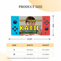 Personalized Birthday Banner Video Game Console Children Kids Party Birthday Decoration - Joliny