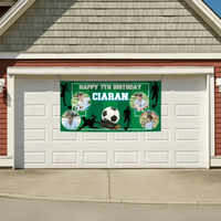 Personalized Birthday Photo Banner, Outdoor Football Lover Decoration - Joliny