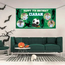 Personalized Birthday Photo Banner, Outdoor Football Lover Decoration - Joliny