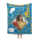 Personalized Blanket, Class of 2024 Blanket, College Graduation Gift For Her Or Him - Joliny