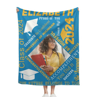 Personalized Blanket, Class of 2024 Blanket, College Graduation Gift For Her Or Him - Joliny