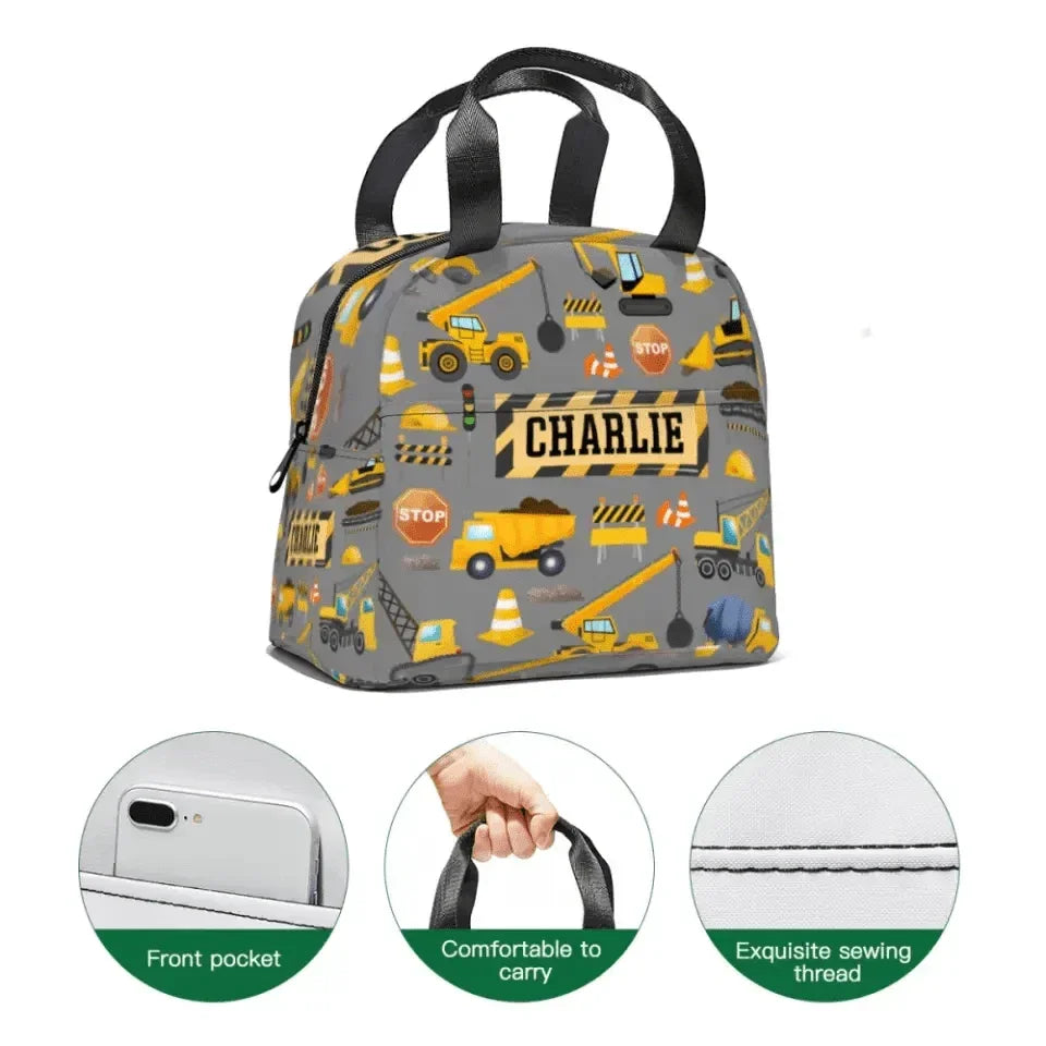 Personalized Builder Backpacks, Start of School Gifts for Boys, Custom Truck Name Backpacks - Joliny