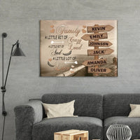 Personalized Canvas - Family A Little Bit Of Crazy - Joliny