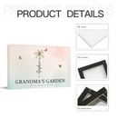 Personalized Canvas Wall Art - Grandma‘s Garden Love Grows Here, Beautiful Birth Month Flower Gift For Grandma Mom - Joliny
