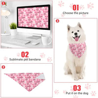 Personalized Cats and Dogs Footprints Name Triangle Bib Bandana, Gift For Dogs - Joliny