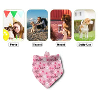Personalized Cats and Dogs Footprints Name Triangle Bib Bandana, Gift For Dogs - Joliny