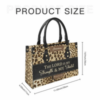 Personalized Christianart Leather Bag - The Lord Is My Strength & My Shield Psalm 28:7 - Joliny