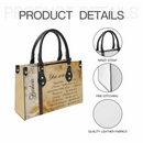 Personalized Christianart Leather Bag - You Are Protected Beautiful Strong Loved Leather Bag - Joliny