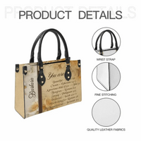 Personalized Christianart Leather Bag - You Are Protected Beautiful Strong Loved Leather Bag - Joliny