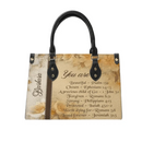 Personalized Christianart Leather Bag - You Are Protected Beautiful Strong Loved Leather Bag - Joliny