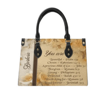 Personalized Christianart Leather Bag - You Are Protected Beautiful Strong Loved Leather Bag - Joliny