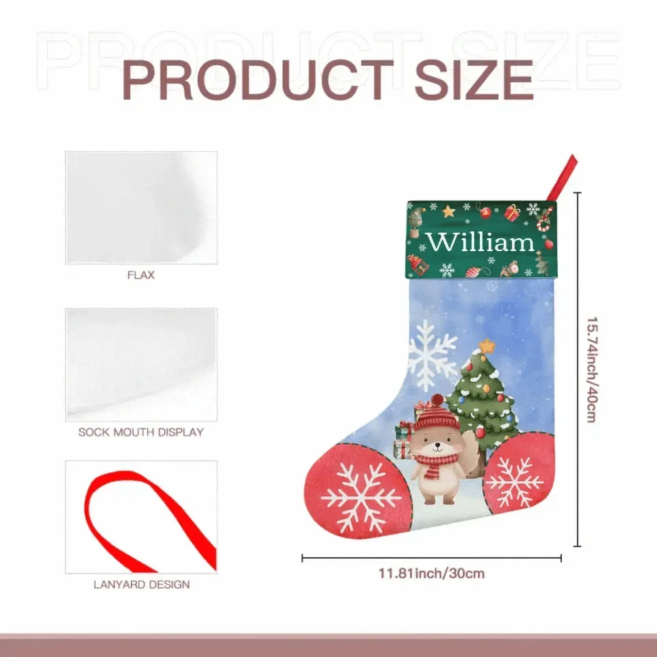Personalized Christmas Gift For Family Kids Animals Stocking - Joliny