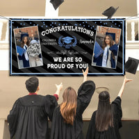 Personalized Class of 2024 Graduation Banner - Custom 2 Photos, Unique Graduation Gift - Joliny