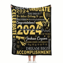 Personalized Class of 2024 Graduation Blankets, Years Are Separated - Joliny