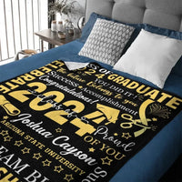 Personalized Class of 2024 Graduation Blankets, Years Are Separated - Joliny