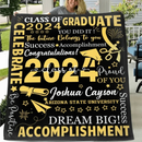 Personalized Class of 2024 Graduation Blankets, Years Are Separated - Joliny