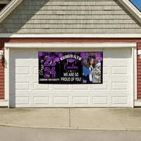 Personalized Congrats 2024 Graduate Disco Style Banner - Graduation Decor Gift - Joliny