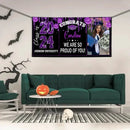 Personalized Congrats 2024 Graduate Disco Style Banner - Graduation Decor Gift - Joliny