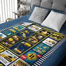 Personalized Construction Excavator Truck Blanket for Toddler - Gifts for Truck Car Lovers - Joliny