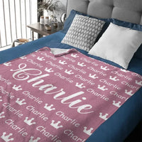 Personalized Crown Name Blanket for Kids - Joliny