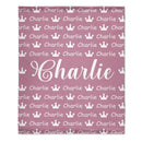 Personalized Crown Name Blanket for Kids - Joliny