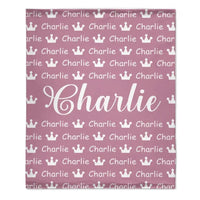 Personalized Crown Name Blanket for Kids - Joliny
