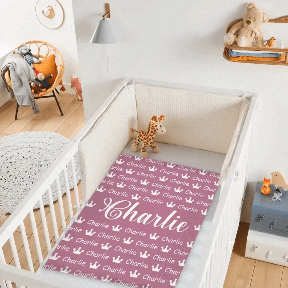 Personalized Crown Name Blanket for Kids - Joliny