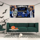 Personalized Custom 2 Photos Banner - Congrats Class of 2024 Graduation Decor Gift - Joliny