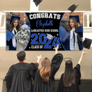 Personalized Custom 2 Photos Banner - Congrats Class of 2024 Graduation Decor Gift - Joliny