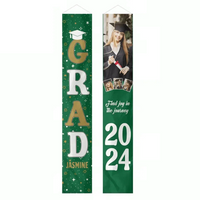 Personalized Custom 4 Photo Graduation Door Banner Party Decorations - Joliny